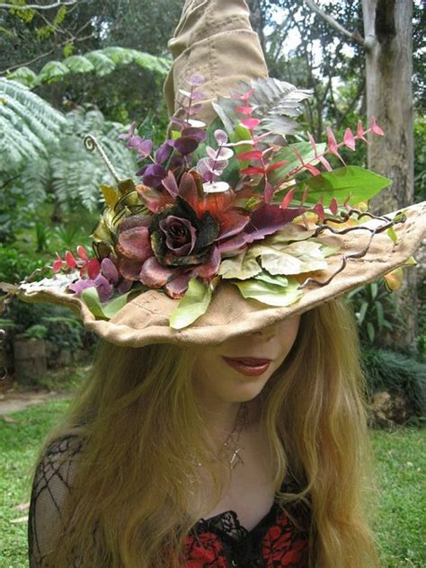 Floral witch hat